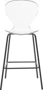 Transparent acrylic bar stool w/ black metal base by Meridian additional picture 4