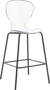 Transparent acrylic bar stool w/ black metal base by Meridian additional picture 5