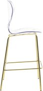 Transparent acrylic bar stool w/ gold metal base additional photo 3 of 4
