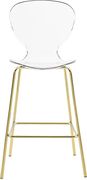 Transparent acrylic bar stool w/ gold metal base by Meridian additional picture 4