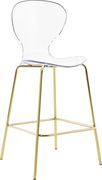 Transparent acrylic bar stool w/ gold metal base by Meridian additional picture 5