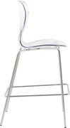 Transparent acrylic bar stool w/ chrome metal base by Meridian additional picture 3