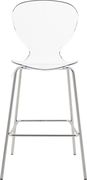 Transparent acrylic bar stool w/ chrome metal base by Meridian additional picture 4