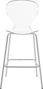 Transparent acrylic bar stool w/ chrome metal base additional photo 4 of 4