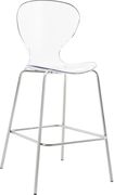 Transparent acrylic bar stool w/ chrome metal base by Meridian additional picture 5