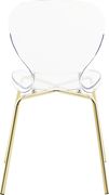 Pair of clear dining chairs in modern style by Meridian additional picture 2