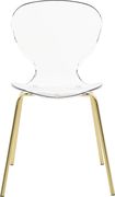 Pair of clear dining chairs in modern style by Meridian additional picture 4