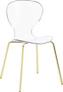 Pair of clear dining chairs in modern style by Meridian additional picture 5
