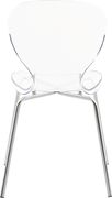 Pair of clear dining chairs in modern style by Meridian additional picture 2