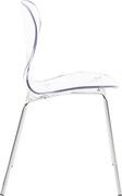Pair of clear dining chairs in modern style by Meridian additional picture 3