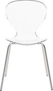 Pair of clear dining chairs in modern style by Meridian additional picture 4
