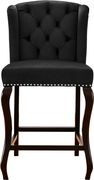 Wing back black velvet tufted bar stool by Meridian additional picture 6