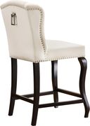 Wing back cream velvet tufted bar stool by Meridian additional picture 4