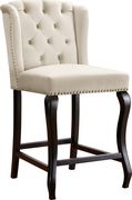 Wing back cream velvet tufted bar stool by Meridian additional picture 5