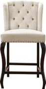 Wing back cream velvet tufted bar stool by Meridian additional picture 6