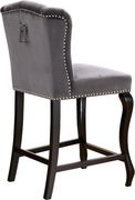 Wing back gray velvet tufted bar stool by Meridian additional picture 4
