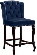 Wing back navy velvet tufted bar stool by Meridian additional picture 5