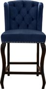 Wing back navy velvet tufted bar stool by Meridian additional picture 6