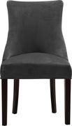 Contemporary gray velvet tufted dining chair by Meridian additional picture 5