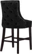 Set of black velvet contemporary stools by Meridian additional picture 3