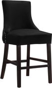 Set of black velvet contemporary stools by Meridian additional picture 4