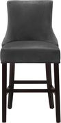 Set of gray velvet contemporary stools by Meridian additional picture 5
