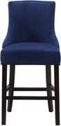 Set of navy velvet contemporary stools by Meridian additional picture 5