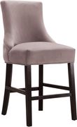 Set of pink velvet contemporary stools by Meridian additional picture 4