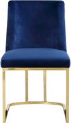 Elegant contemporary gold / navy velvet dining chair by Meridian additional picture 5