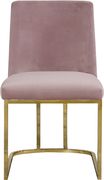 Elegant contemporary gold / pink velvet dining chair additional photo 5 of 4