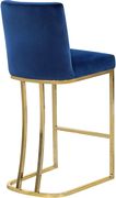 Navy velvet / gold base counter height stool by Meridian additional picture 4