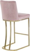 Pink velvet / gold base counter height stool by Meridian additional picture 4