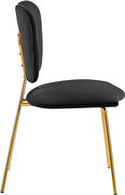 Butterfly back black velvet dining chair by Meridian additional picture 4
