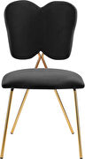 Butterfly back black velvet dining chair by Meridian additional picture 5
