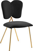 Butterfly back black velvet dining chair by Meridian additional picture 6