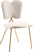 Butterfly back cream velvet dining chair by Meridian additional picture 5