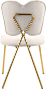 Butterfly back cream velvet dining chair by Meridian additional picture 6