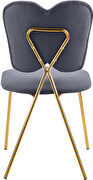 Butterfly back gray velvet dining chair by Meridian additional picture 6