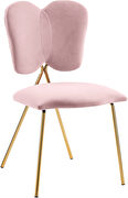 Butterfly back pink  velvet dining chair by Meridian additional picture 3