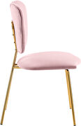 Butterfly back pink  velvet dining chair by Meridian additional picture 5