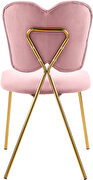 Butterfly back pink  velvet dining chair by Meridian additional picture 6
