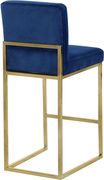 Navyvelvet fabric / gold base bar height stool by Meridian additional picture 4