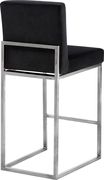 Chrome / black velvet contemporary bar stool by Meridian additional picture 4