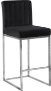 Chrome / black velvet contemporary bar stool by Meridian additional picture 5