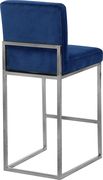 Chrome / navy velvet contemporary bar stool by Meridian additional picture 4