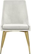 Cream velvet / gold base dining chair by Meridian additional picture 2