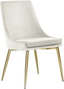 Cream velvet / gold base dining chair by Meridian additional picture 4