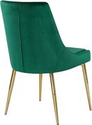 Green velvet / gold base dining chair additional photo 3 of 4