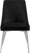 Black velvet dining chair / chrome base additional photo 5 of 4