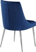 Navy velvet dining chair / chrome base by Meridian additional picture 3